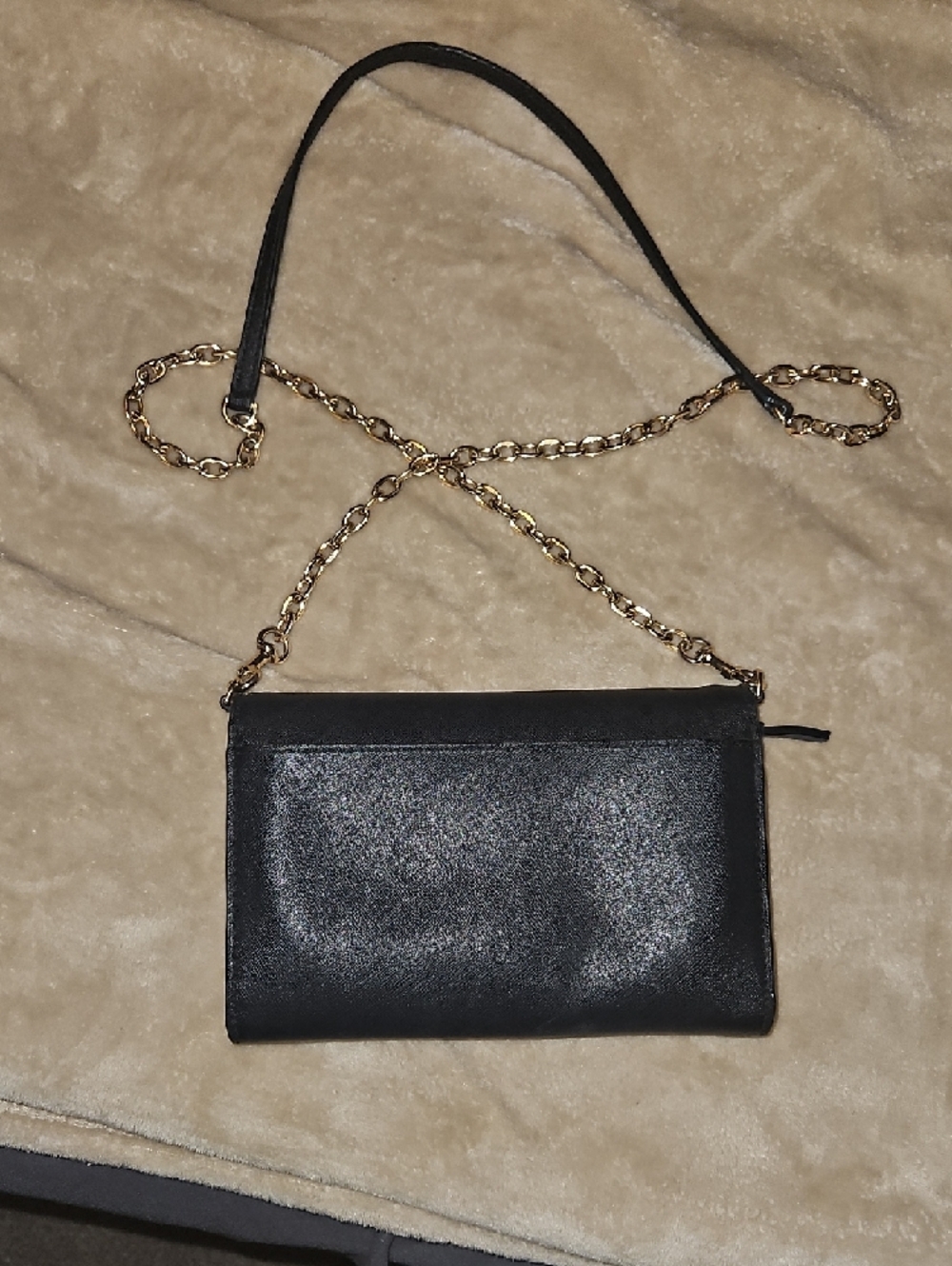 Tory Burch Blue Crossbody/Clutch Wallet with Gold Chain Strap - Picture 7 of 15